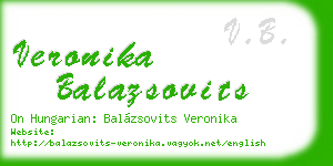 veronika balazsovits business card
