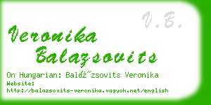 veronika balazsovits business card